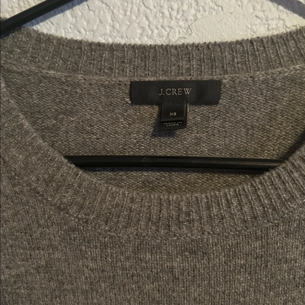 J. Crew Grey Sweater with Bronze Details